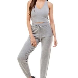 Grey knit jogger set -Size Small